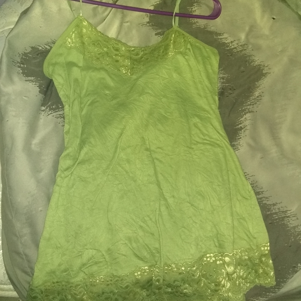 Green and aqua Maurices camis